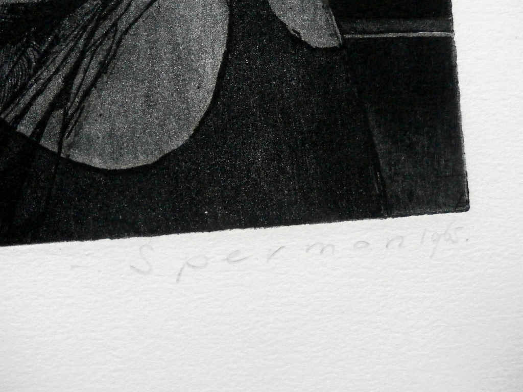 Kees Spermon - ets/aquatint: Vuilnismannen - 1965 kopen? Bied vanaf 50!