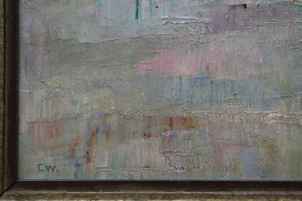 Cornelis Anthonij (Kees) van Waning (1861-1929) - olieverf op paneel - landschap kopen? Bied vanaf 230!