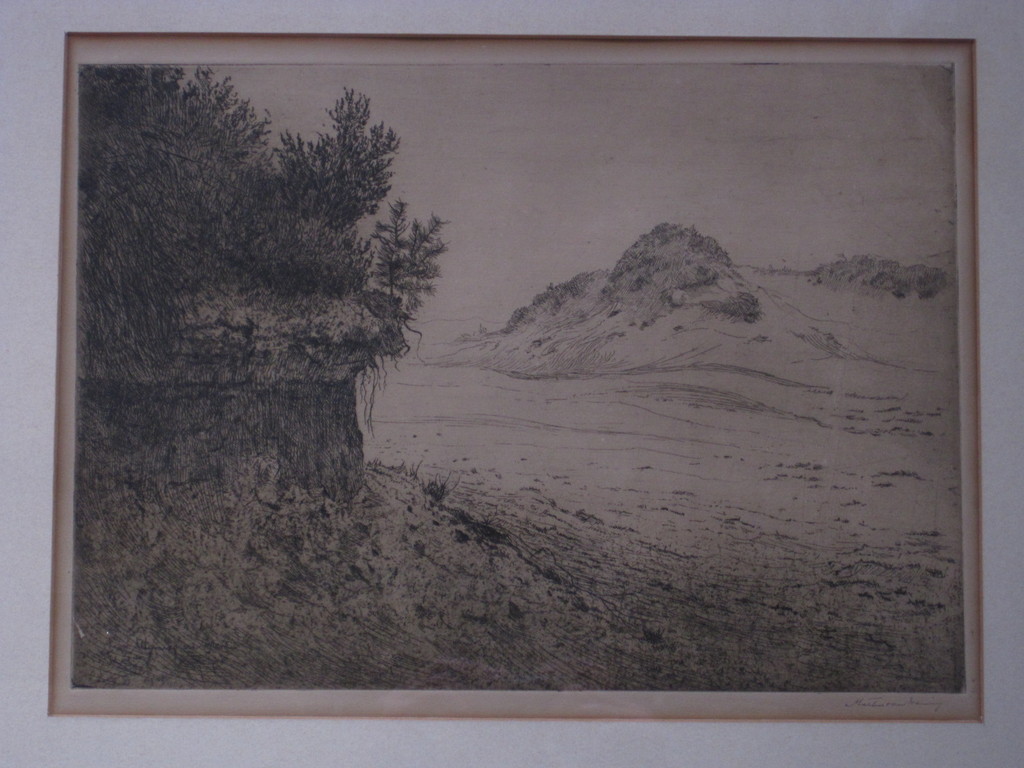 Fraaie en Grote Ets " de Kobbeduinen Schiermonnikoog " van Martin v Waning  kopen? Bied vanaf 1!