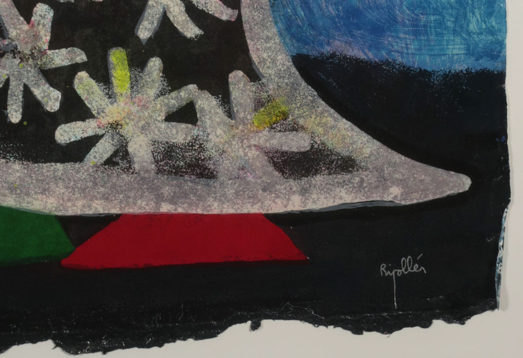 Juan Ripolles: Zeefdruk, Witte duif - Ingelijst kopen? Bied vanaf 120!