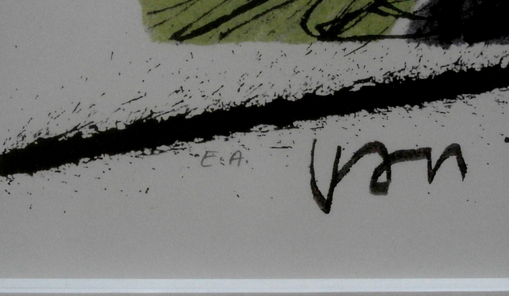 Herman Brood- grote ingelijste zeefdruk: van pijn kromp hij ineen (Bono - U2) kopen? Bied vanaf 275!