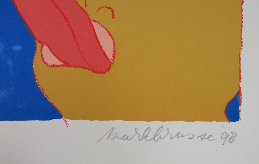 Mark Brusse: Litho, Twee figuren kopen? Bied vanaf 20!