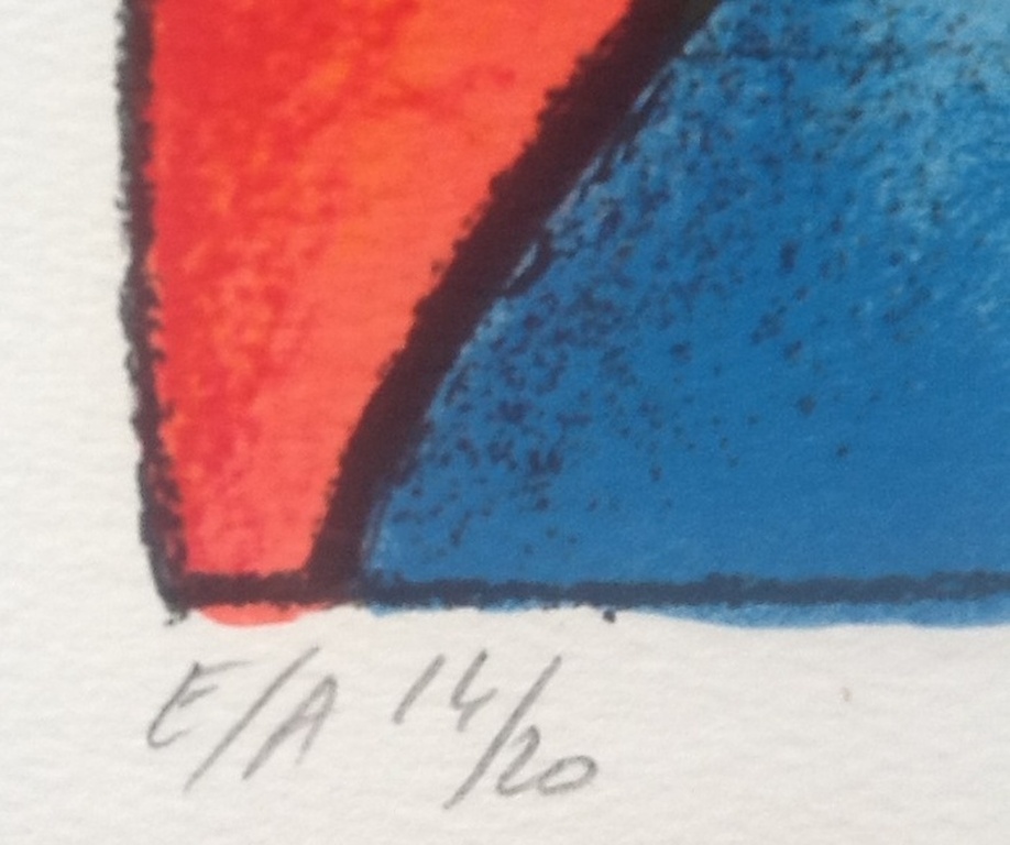 Corneille - Jeune fille au chat bleu - gesigneerde lithografie - e.a. exemplaar  kopen? Bied vanaf 325!
