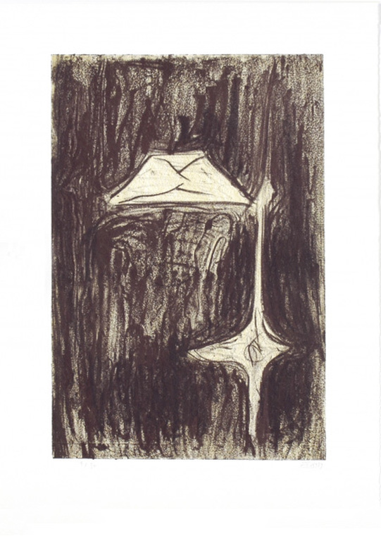 Frank van den Broeck, kleurenlitho, z.t. verkocht voor € 75!