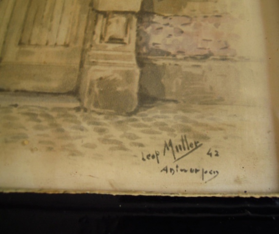 6 X prachtige drukken van LEOPOLD MULLER uit 1942 - 32 x 22cm - Antwerpse Poortjes kopen? Bied vanaf 20!
