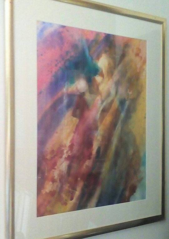 LAATSTE KEER: Corine van Dolder - Ingelijste aquarel, groot kopen? Bied vanaf 35!