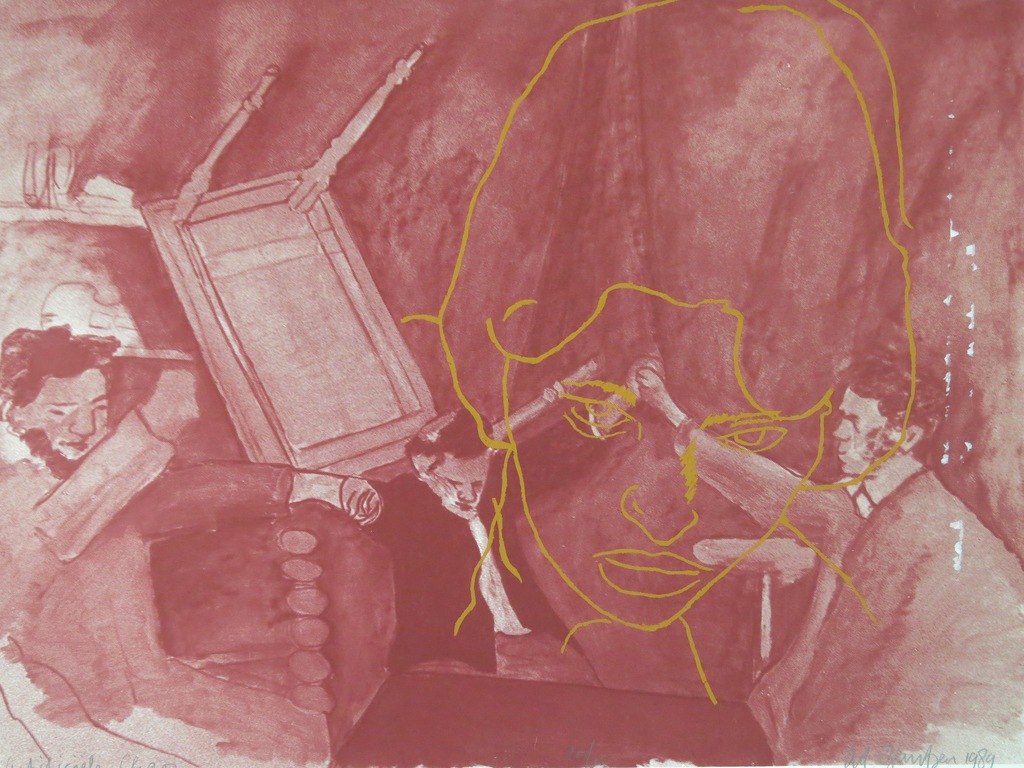 Ad Gerritsen: Zeefdruk, Artificiele Chaos (rood) kopen? Bied vanaf 20!