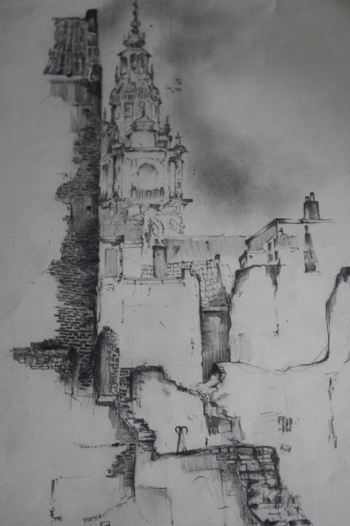 STADSGEZICHT AMSTERDAM tekening Theo Beerendonk kopen? Bied vanaf 1!