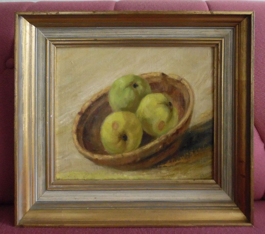 Anton Fransen - olie op paneel - stilleven met appels kopen? Bied vanaf 30!
