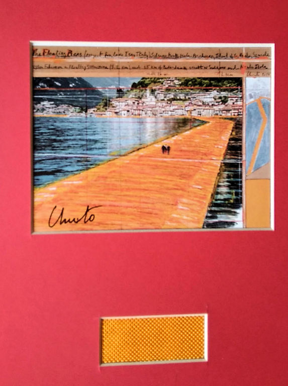 Christo- The Floating Piers 2016. handgesigneerd plus stuk stof kopen? Bied vanaf 90!