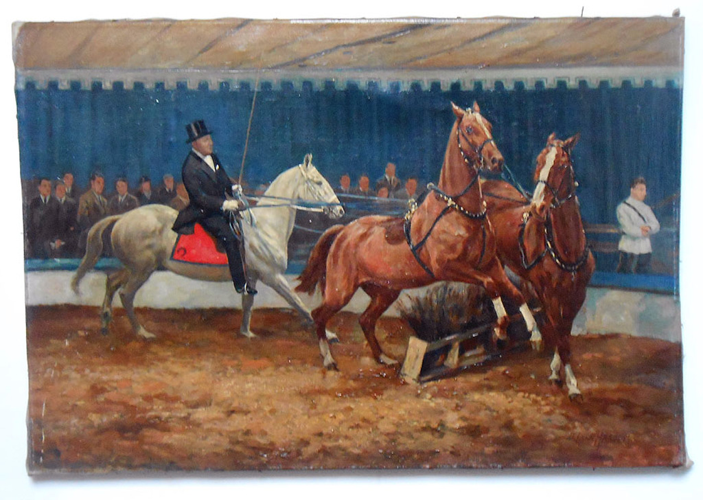 Dirk van Haaren, dressuur voorstelling , 1936 verkocht voor € 205!