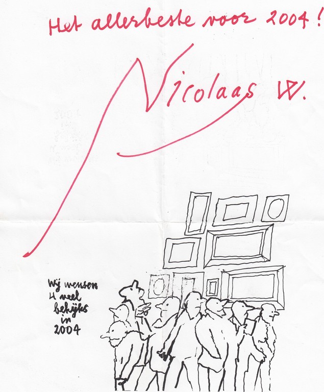 Nicolaas Wijnberg: Nieuwjaarswens 2004 handgesigneerd kopen? Bied vanaf 1!