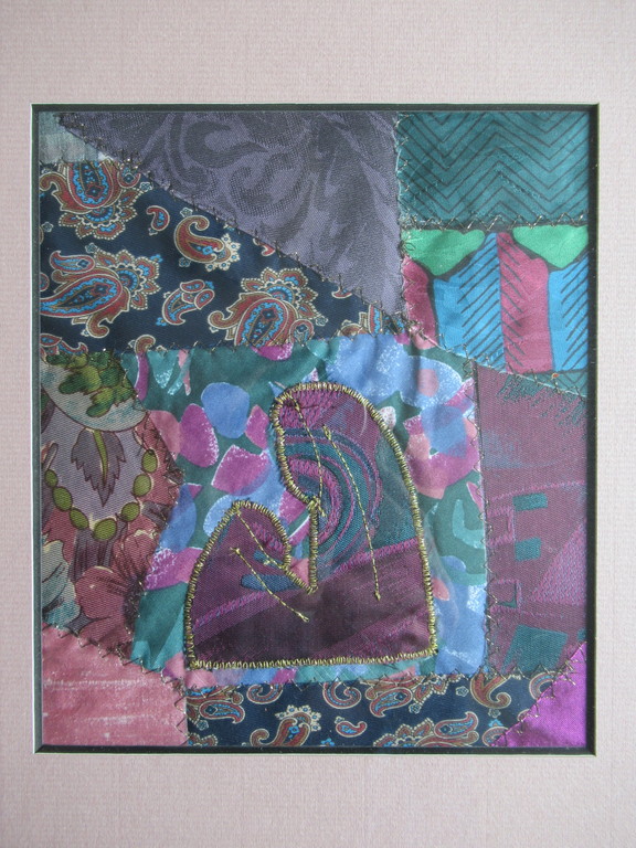 Onbekende kunstenaar: 3 patchwork werken,  kopen? Bied vanaf 1!