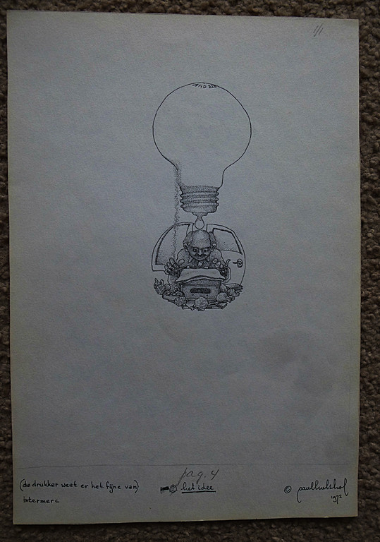 Paul Hulshof - tekening: Het idee - 1972 kopen? Bied vanaf 1!