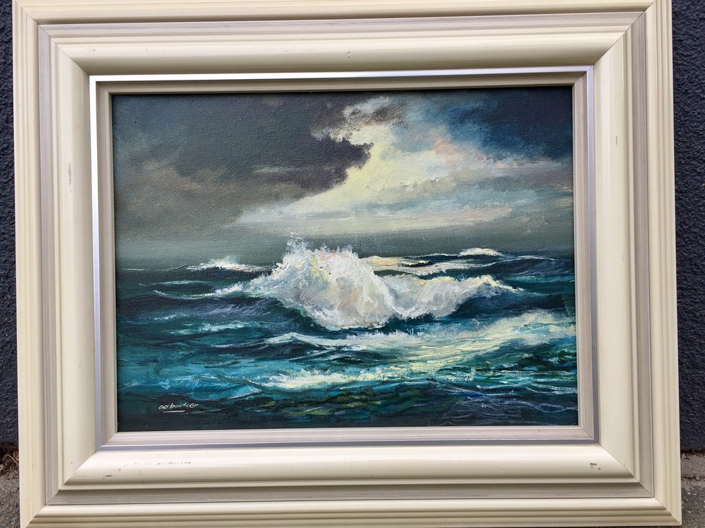 Ad Bakker (1937-) - Zeegezicht verkocht voor € 35!