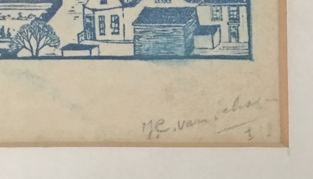 Houtsnede van de stad Veere kopen? Bied vanaf 1!