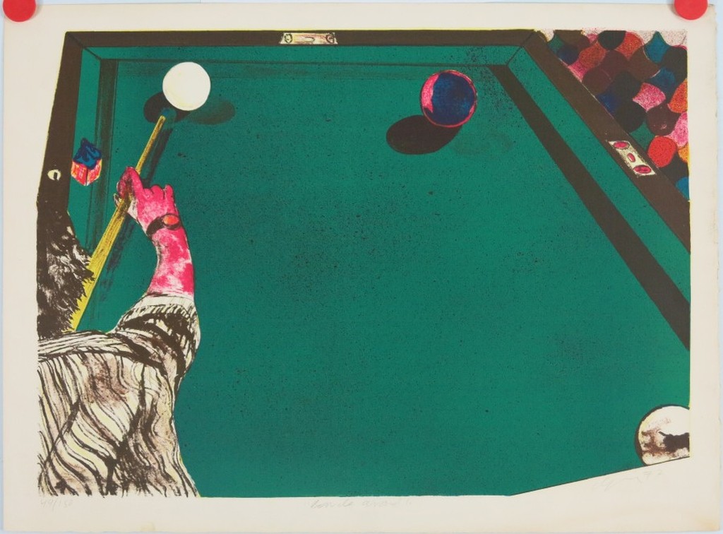 Jacqueline de Jong: Kleurenlitho, Bande Avant (Biljart kopen? Bied vanaf 20!