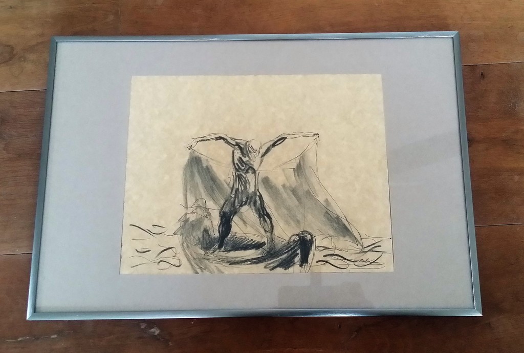 Luis Filcer - tekening - Fisermen  kopen? Bied vanaf 1!