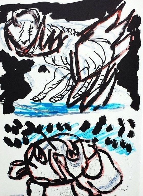 Karel Appel Noise nr 7 - compleet met de 5 lithos van Appel en de 3 van Lewitt kopen? Bied vanaf 145!