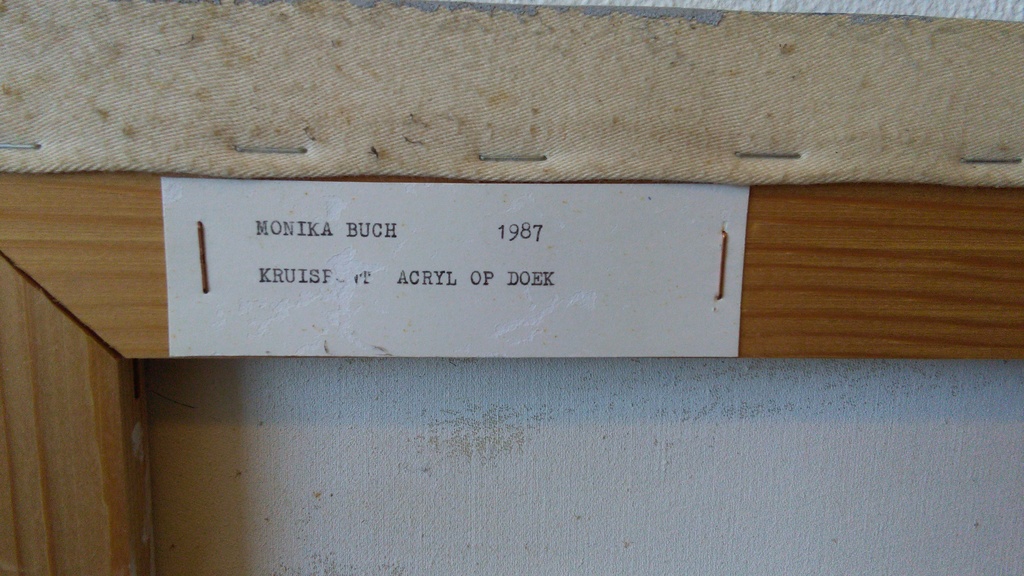 Monika Buch: Acryl op doek, Kruispunt kopen? Bied vanaf 250!