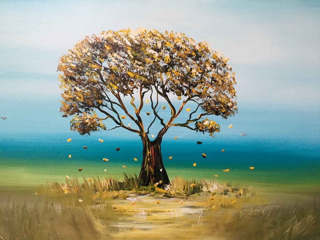 Gena- De Geluksboom- Acrylverf op doek kopen? Bied vanaf 300!