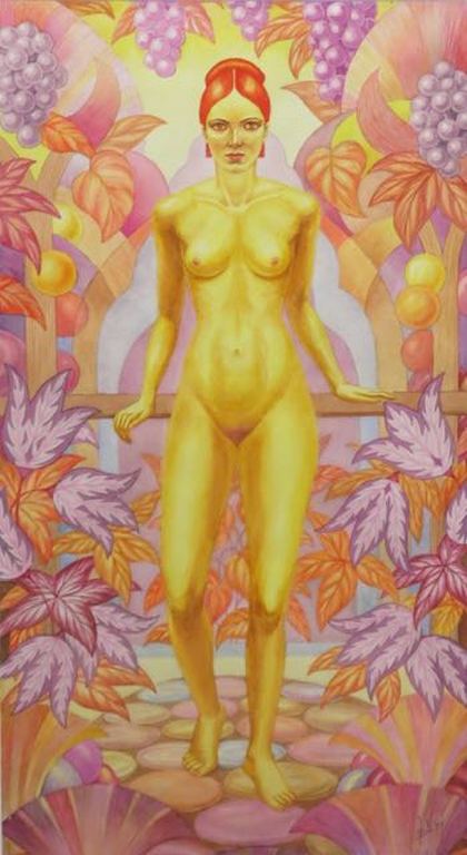 Jan de Vries: Aquarel, Eva in het Paradijs -Ingelijst kopen? Bied vanaf 150!