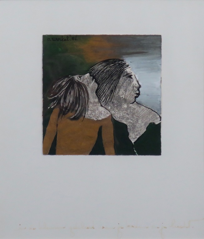 Ans Wortel: Gouache, In de kleuren gekleed van je bodem en je lucht - Ingelijst kopen? Bied vanaf 150!