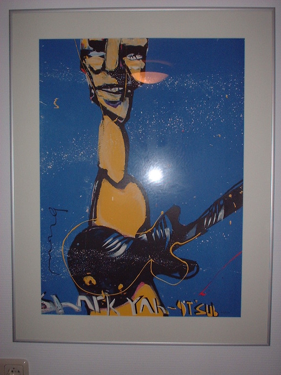 Herman Brood, Gitarist handgesigneerde zeefdruk verkocht voor € 275!