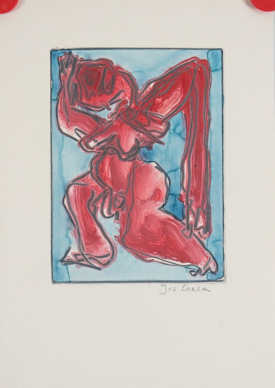 Jos Caelen: Mixed media, Naakt portret kopen? Bied vanaf 35!