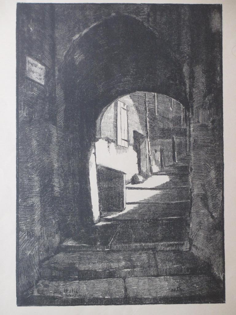 Joop Kropff, Ventimiglia Italië, Litho kopen? Bied vanaf 25!