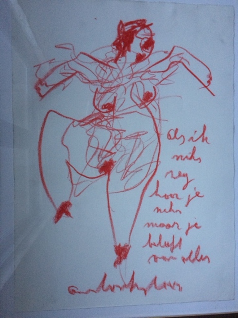 Anton Heyboer: tekening, dansende vrouw kopen? Bied vanaf 150!