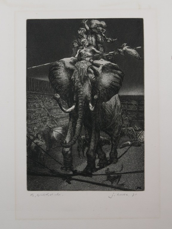 Jan Hurx: Ets, aquatint, Olifant kopen? Bied vanaf 1!