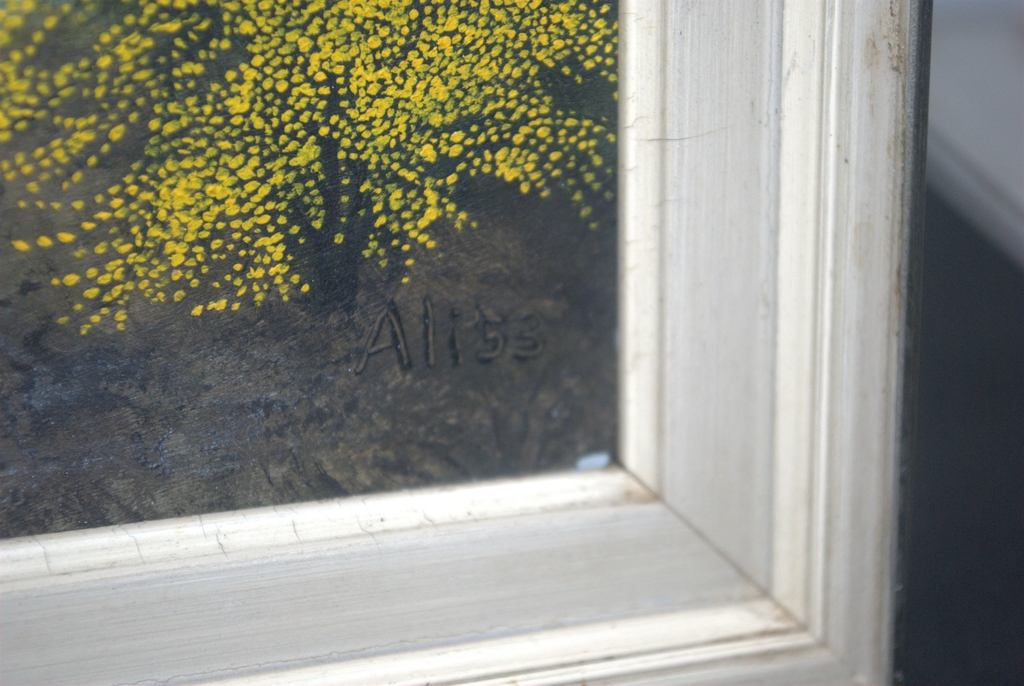 Gezicht op een dorp in het Gooi - gesigneerde gouache uit 1953 kopen? Bied vanaf 395!