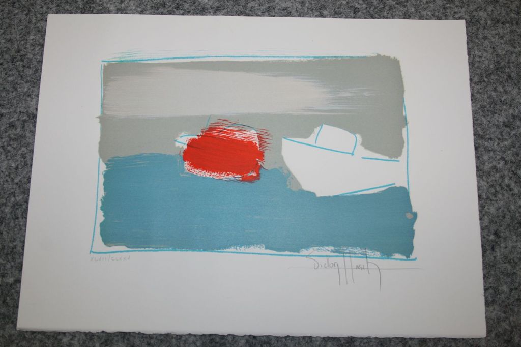 handgesigneerde Litho - Bateau Rouge kopen? Bied vanaf 1!