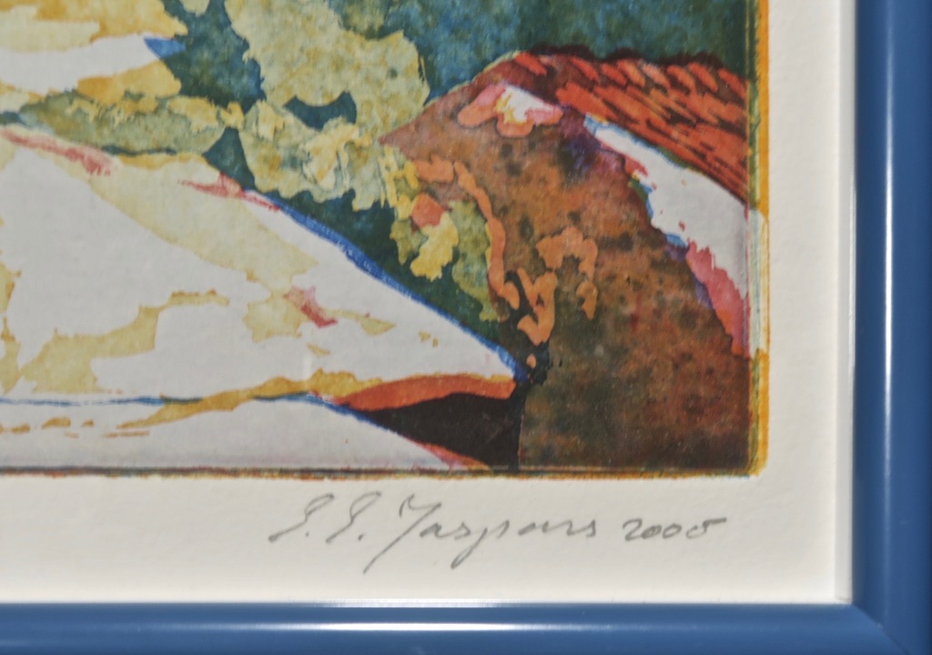 Lot met 2 werken van Eddy Jaspers: Litho, Buba.. - Ingelijst kopen? Bied vanaf 20!