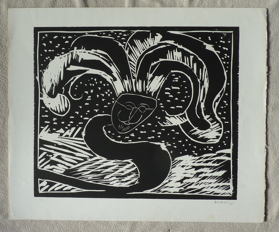 Pierre Alechinsky - Au fil du bois IV - houtgravure kopen? Bied vanaf 565!