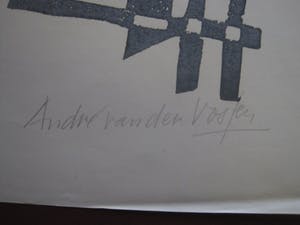 Andre van der Vossen - Andre v/d Vossen 1893-1963 gesigneerde houtsnede 39/50 voor "Creatie" 1952 kopen? Bied vanaf 1!
