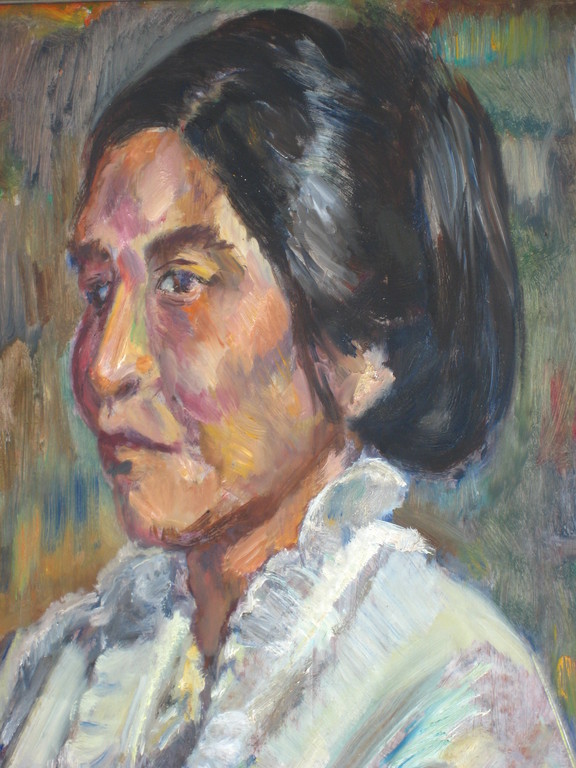 Josef Santen. Olieverf op board. Indonesische vrouw. kopen? Bied vanaf 65!