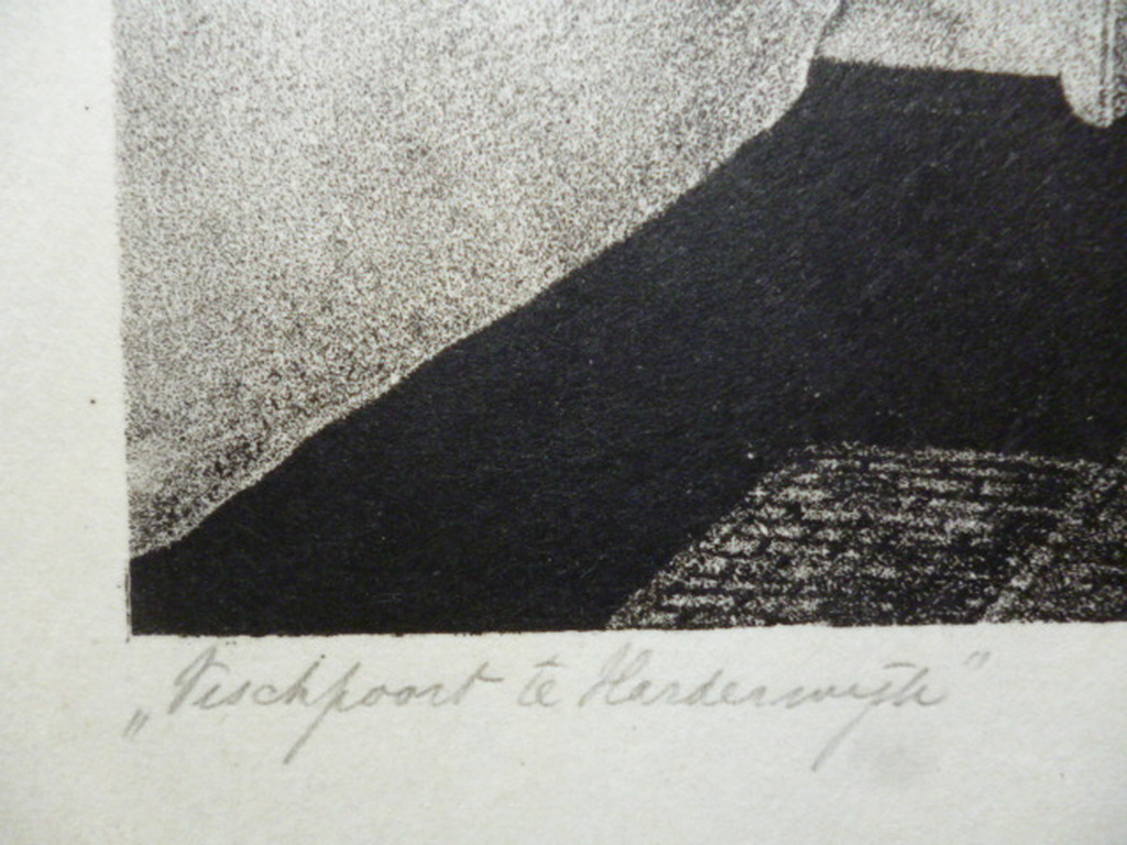 Gijs J. Voskuyl - litho - Vischpoort te Harderwijk kopen? Bied vanaf 25!