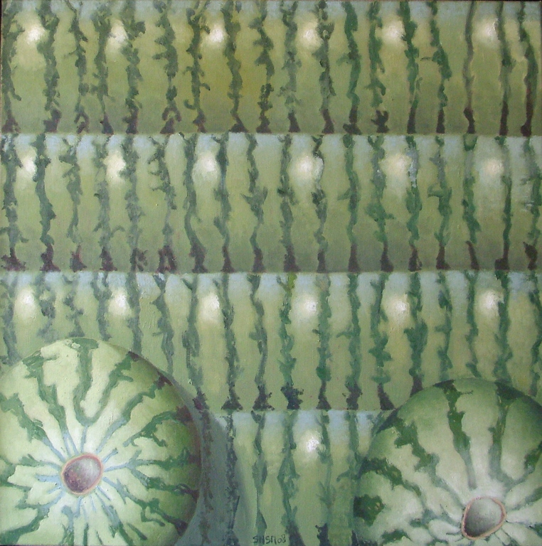 Compositie in Groen kopen? Bied vanaf 750!