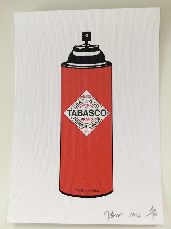 Death NYC - Hot sauce gesigneerde zeefdruk kopen? Bied vanaf 1!