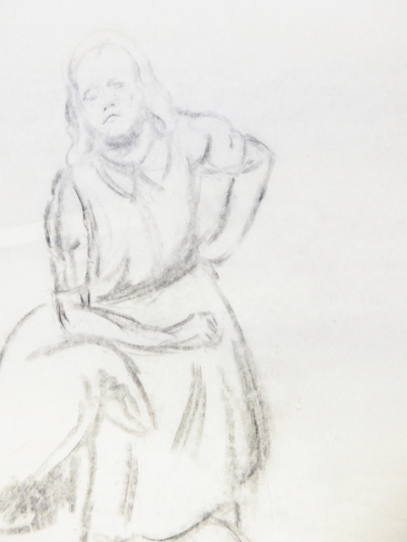 Dirk Smorenberg (1883-1960) - Vrouw staand bij stoel - ca. 1930 kopen? Bied vanaf 20!