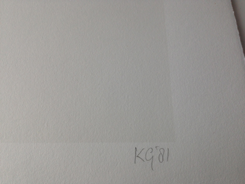 Klaas Gubbels, 1981, gesigneerd, zeefdruk, tafel & stoelen kopen? Bied vanaf 95!