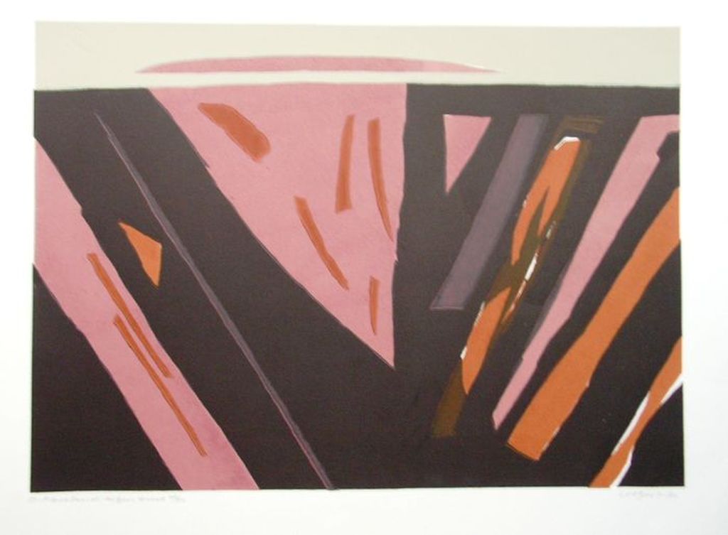 Jan Thijs Buit - linosnede - O.Flevoland  verkocht voor € 40!