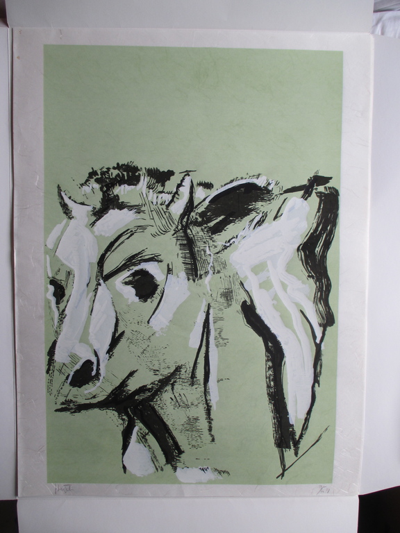 Paul Bartels, drie zeefdrukken uit serie "Stiertjes of de zonen van St. Lukas" kopen? Bied vanaf 1!