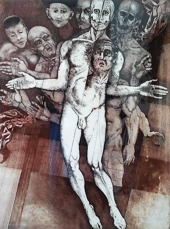 mythologische voorstelling, aquatint, onduidelijk gesigneerd, kopen? Bied vanaf 80!