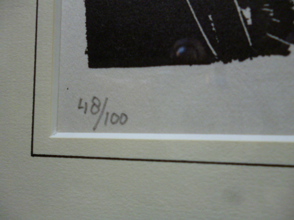 Dick Ket - linosnede - Portret bejaarde man kopen? Bied vanaf 75!