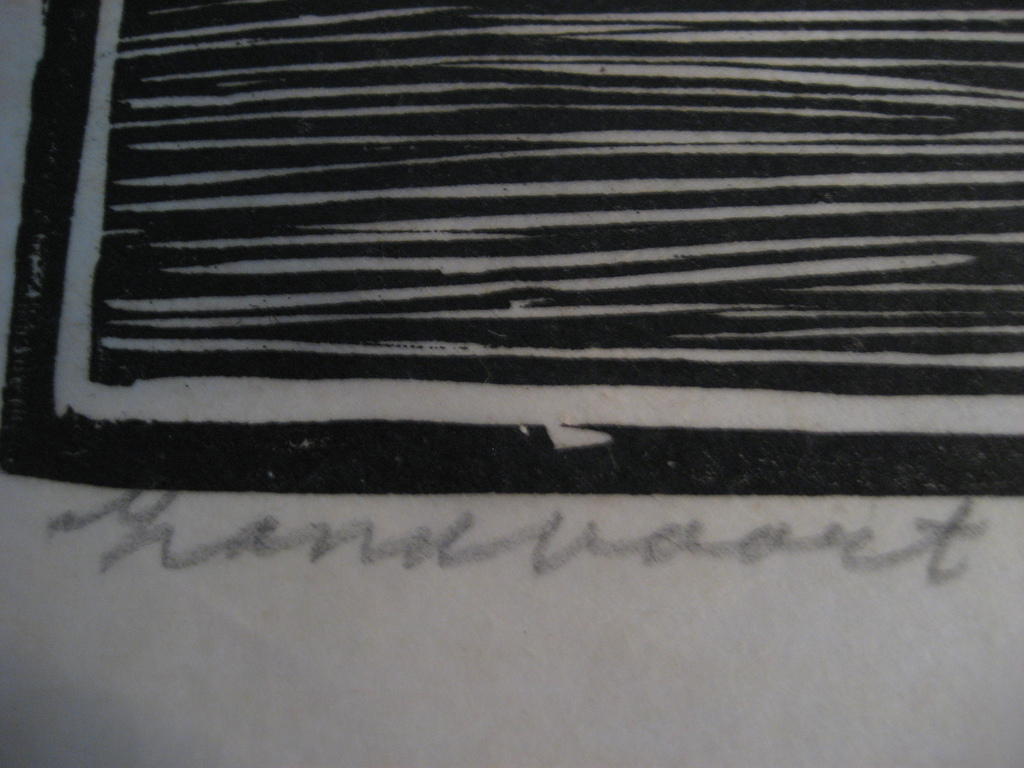 Wall Perné Jos van de, ,Linosnede ,,Zandvoort en een andere toegevoegd. kopen? Bied vanaf 1!