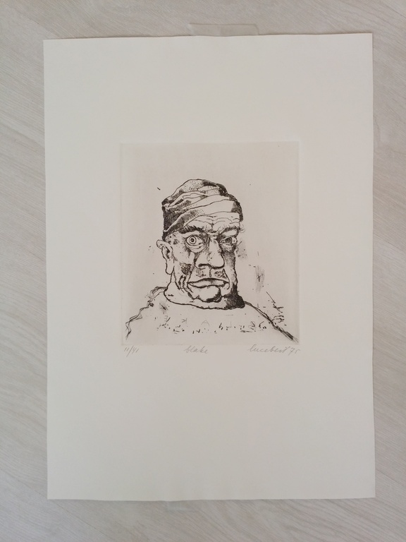 Gesigneerde ets van Lucebert uit 1975, oplage 41 stuks met lijst kopen? Bied vanaf 280!