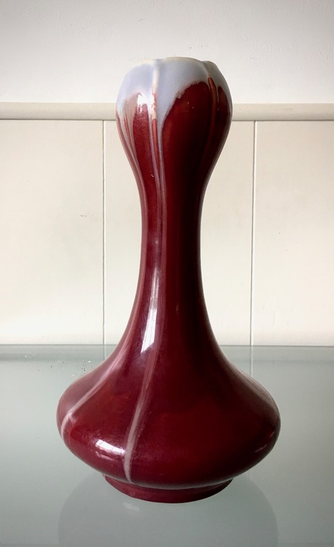 Faiencerie de Thulin -  polychrome art nouveau vaas met druipglazuur - gemerkt kopen? Bied vanaf 1!